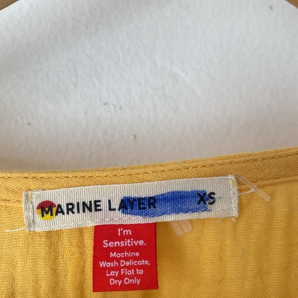 Marine Layer XS Valencia Wrap Midi Dress - Picture 3 of 14